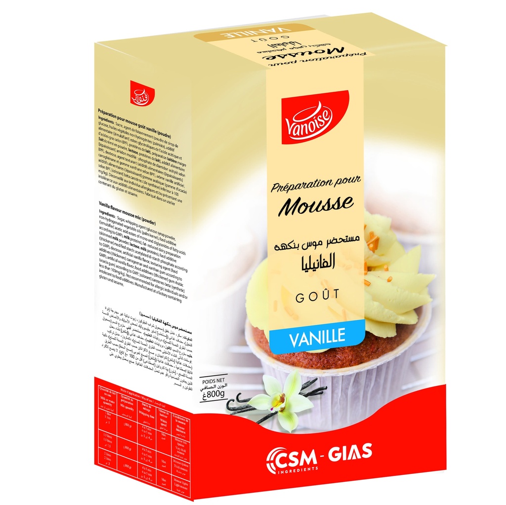 MOUSSE VANILLE VANOISE 800G